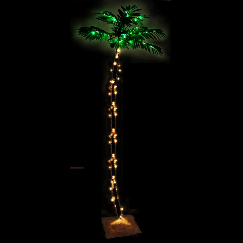 Künstliche Palme LED Warmweiß 72 LEDs 120 cm