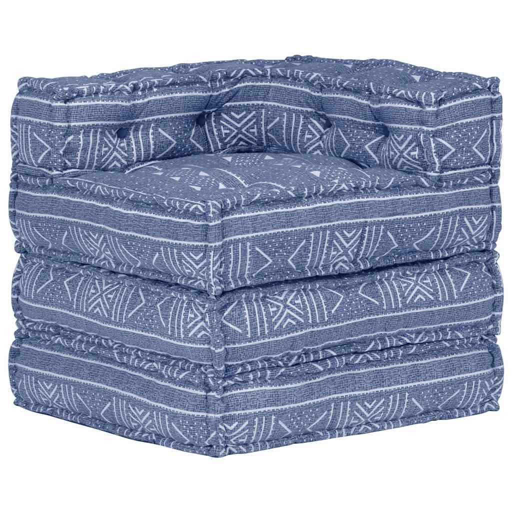 2-Sitzer Modularer Pouf Patchwork Stoff