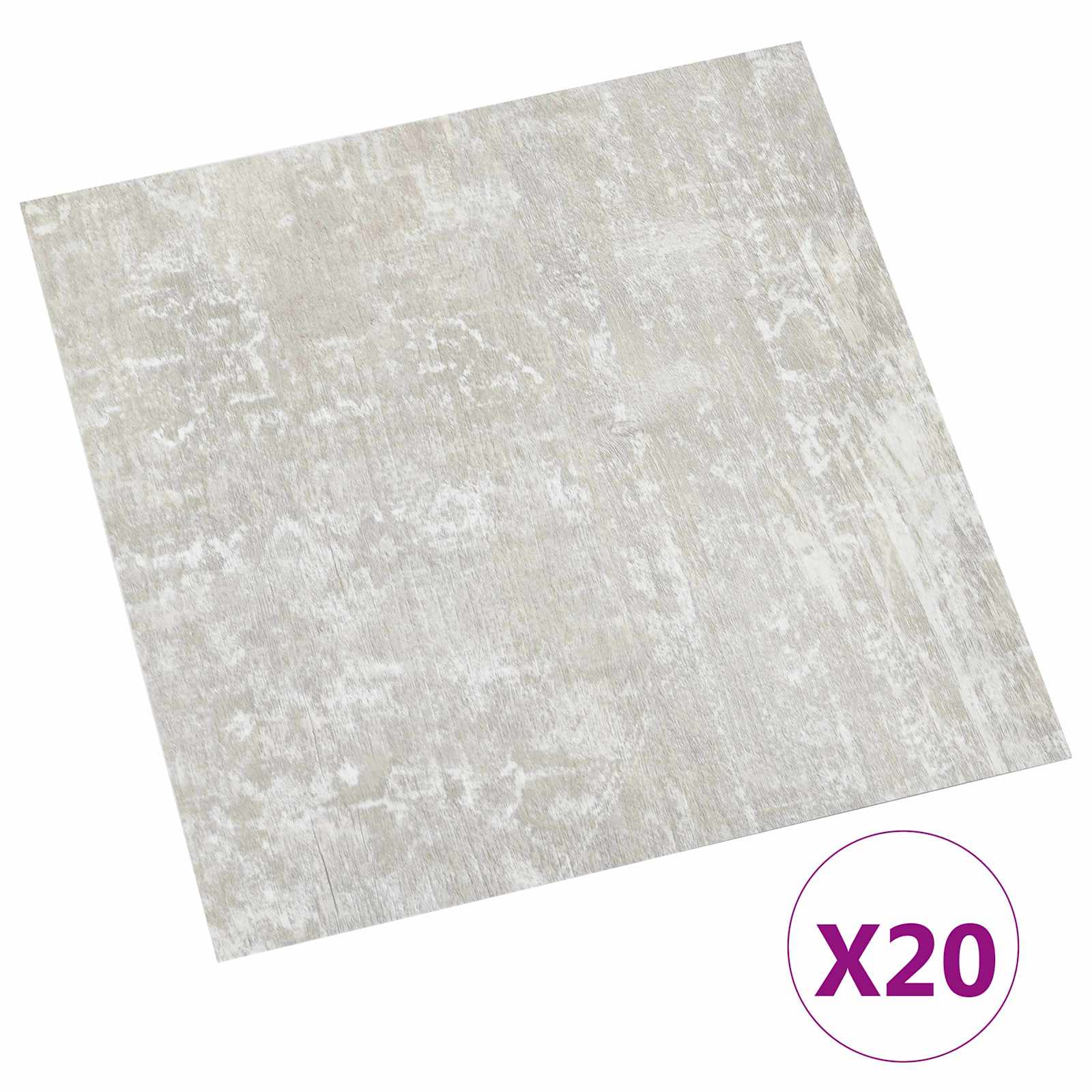 Selbstklebende Bodenplanken 30,5 x 30,5 cm 20 pcs PVC Betongrau