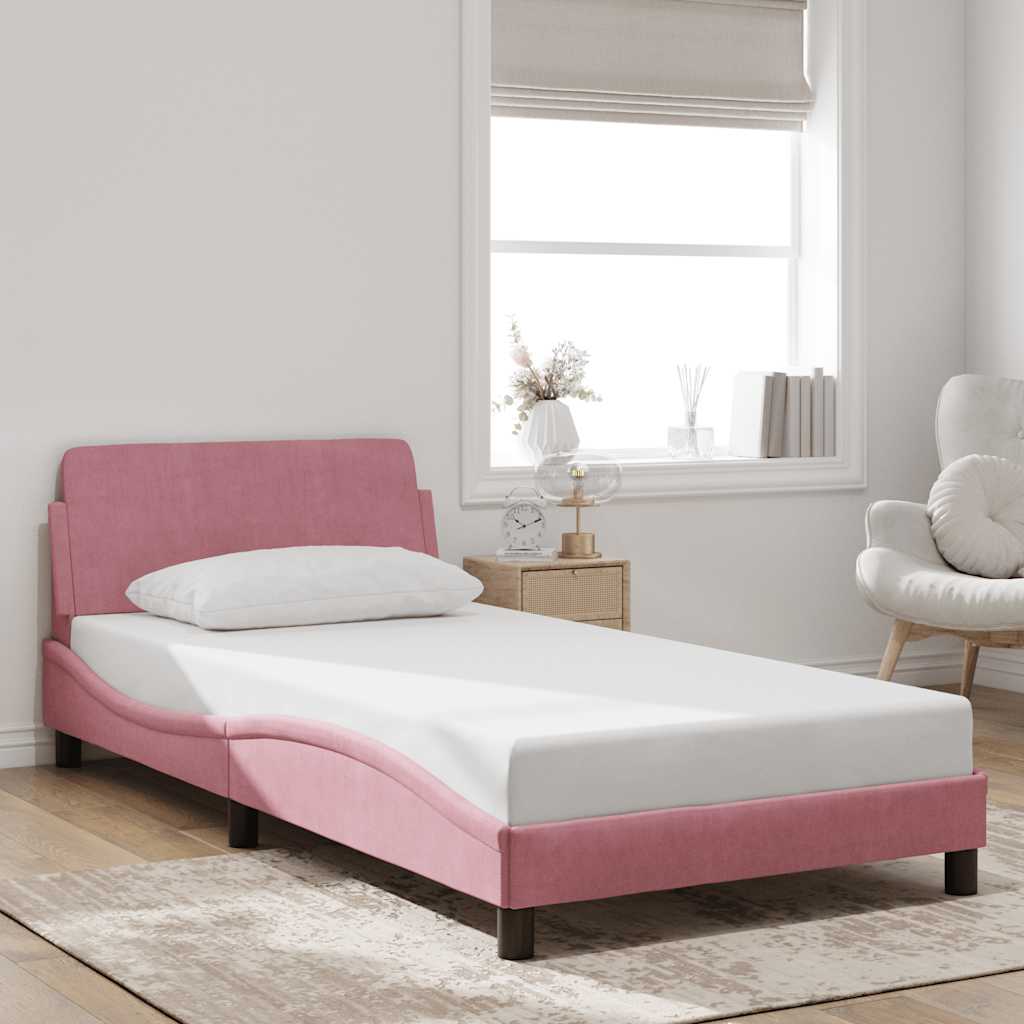 Bettgestell "Dover" Hellgrau 80x200 cm Samt