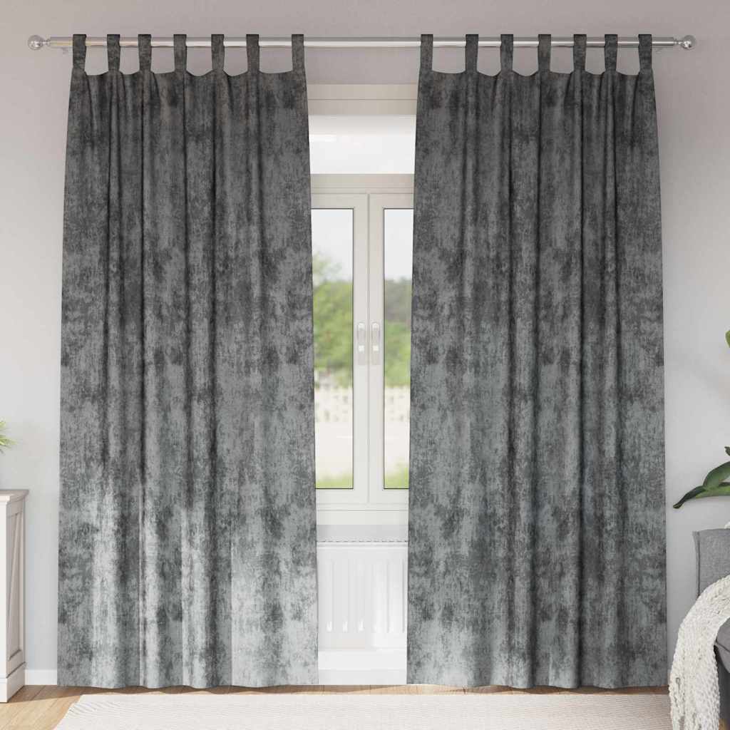 Samtvorhänge mit Vorhängen 2 pcs Weinrot 140 x 140 cm Samt