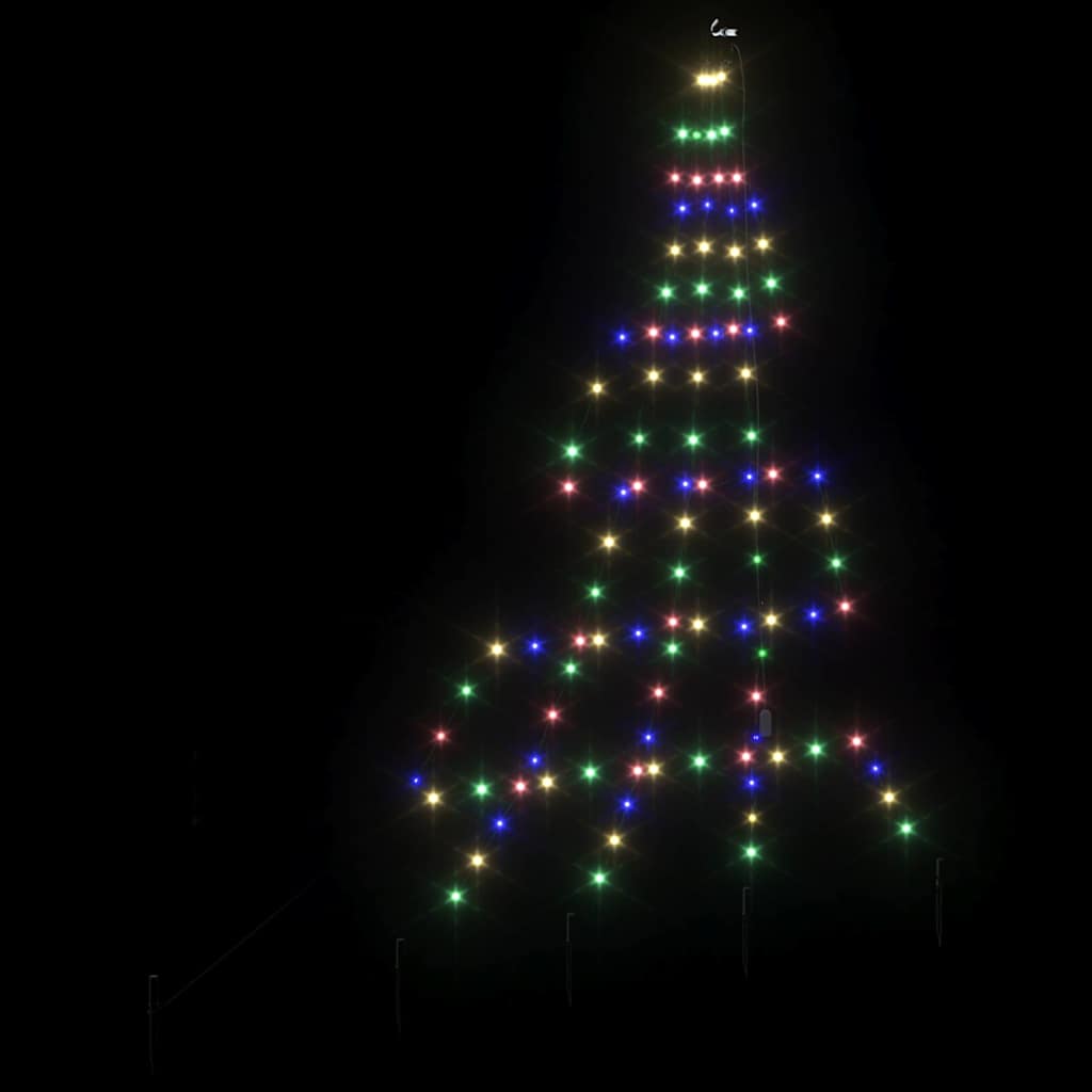 LED Weihnachtsbaum mit Erdspießen Warmes Weiß 182 cm Metall