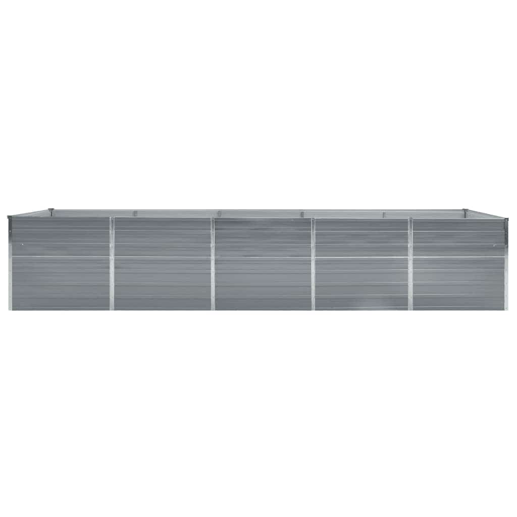 Hochbeet 160 x 80 x 77 cm Verzinkter Stahl Grau