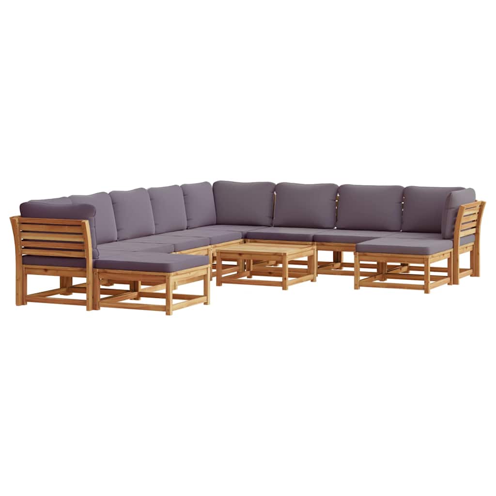4-tlg. Garten-Lounge-Set mit Kissen Massivholz Akazie