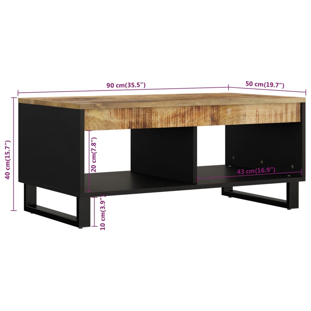 Couchtisch 60x50x35 cm Altholz Massiv
