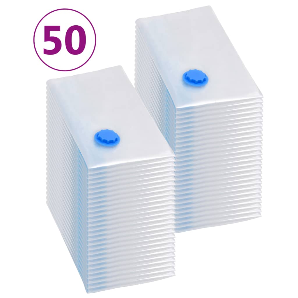 Aufbewahrungstaschen 5 pcs Transparent und Blau 70 x 50 cm