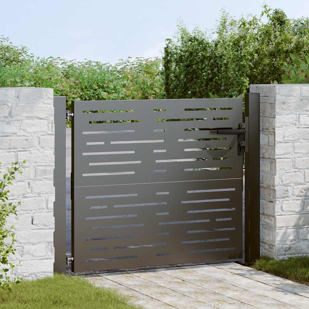 Gartentor 100x75 cm Cortenstahl Quadratisches Design
