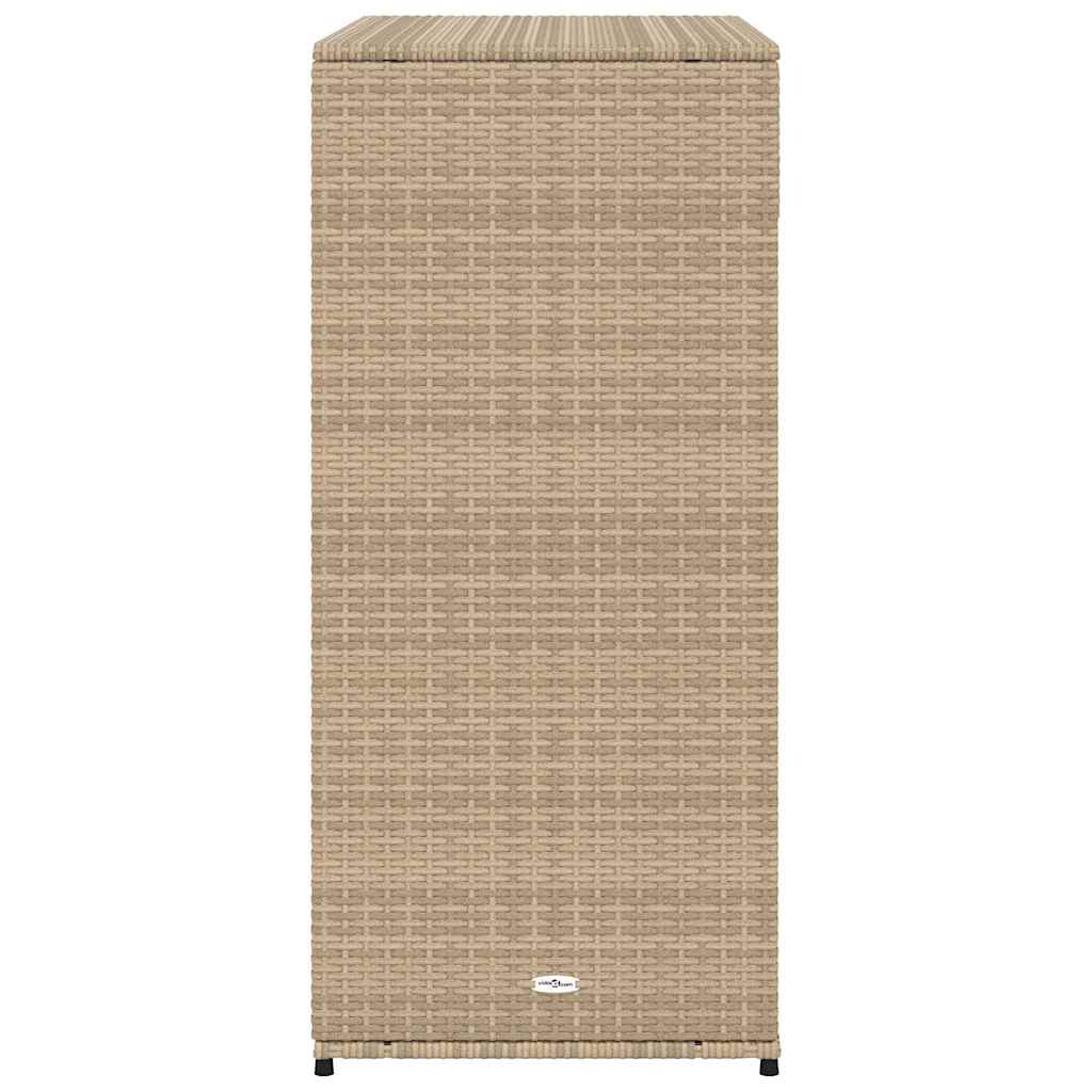 Gartenschrank Schwarz 55x55x111 cm Poly Rattan