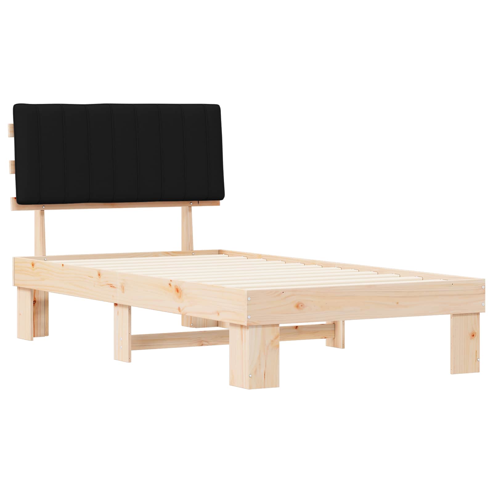 Bettgestell mit gepolstertem Kopfteil Hellgrau 200 x 200 cm