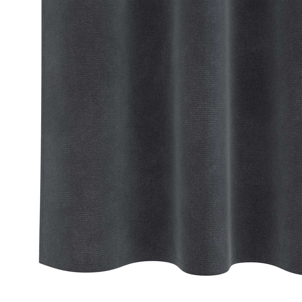 Verdunkelungsvorhänge 2 pcs Schwarz 140 x 140 cm Samt