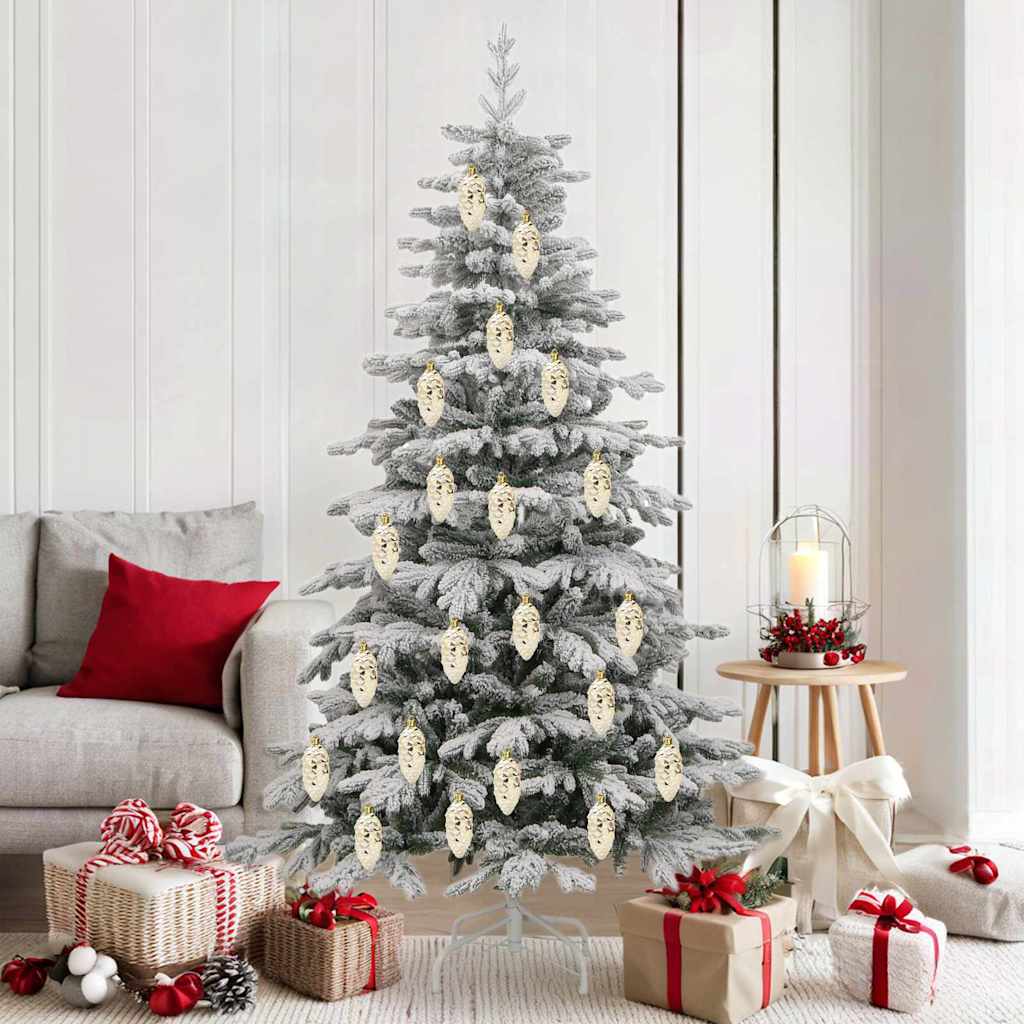 Weihnachts-Tannenzapfen Ball 40 pcs Silber Kunststoff