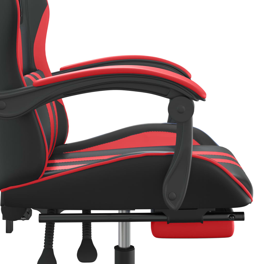 Gaming-Stuhl Drehbar Schwarz und Blau Kunstleder