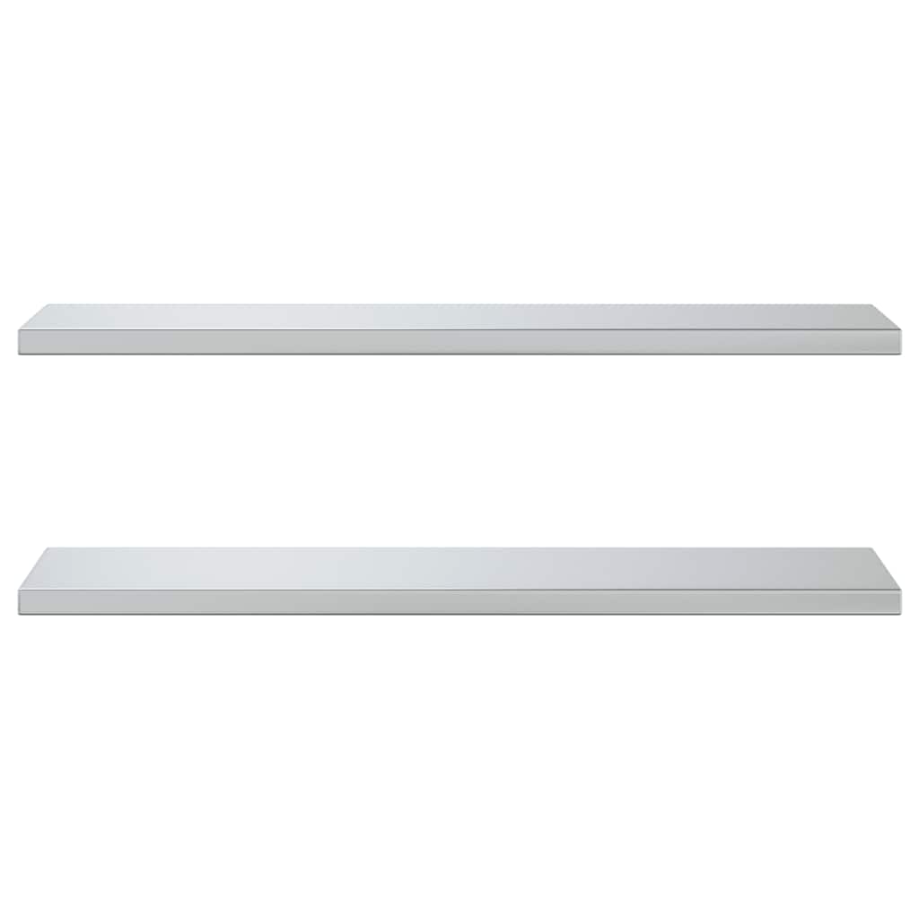 Wandregale 2 Stk. 100x40 cm Silbern Edelstahl