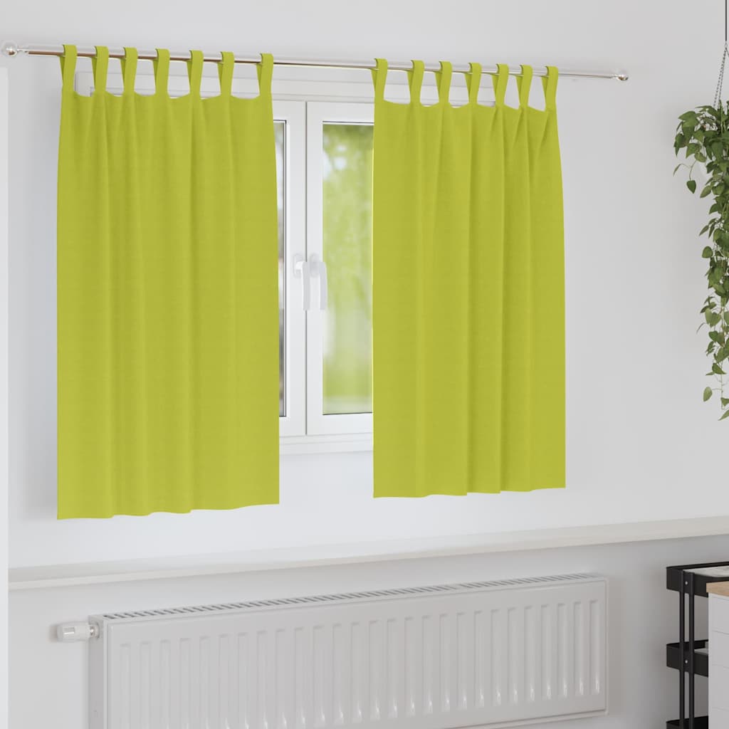 Verdunkelungs-Vorhänge mit Ringen 2 pcs Beige 140 x 140 cm