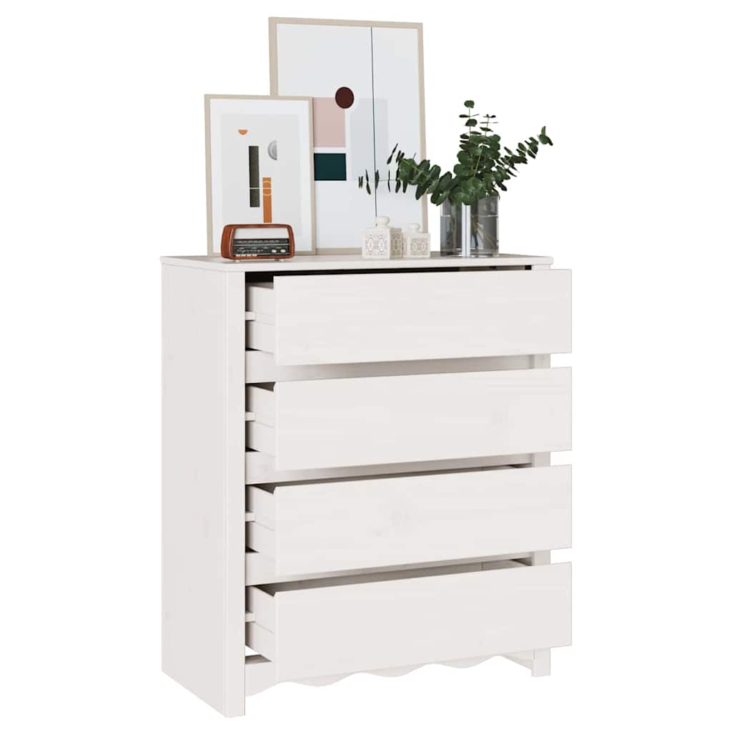 Kommode Drammen Eiche 76,5 x 40 x 91 cm Massivholz Kiefer