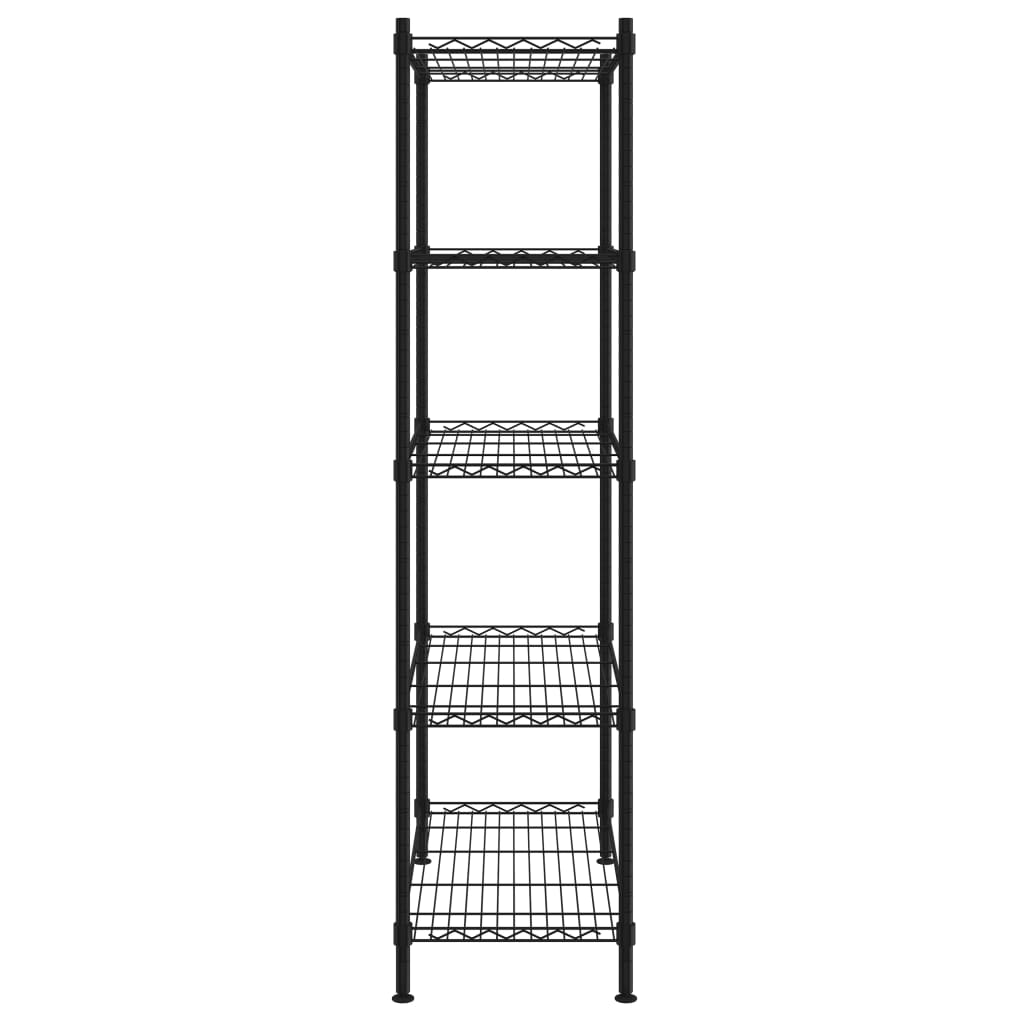 Lagerregal mit 3 Böden 60x35x76 cm Schwarz 150 kg