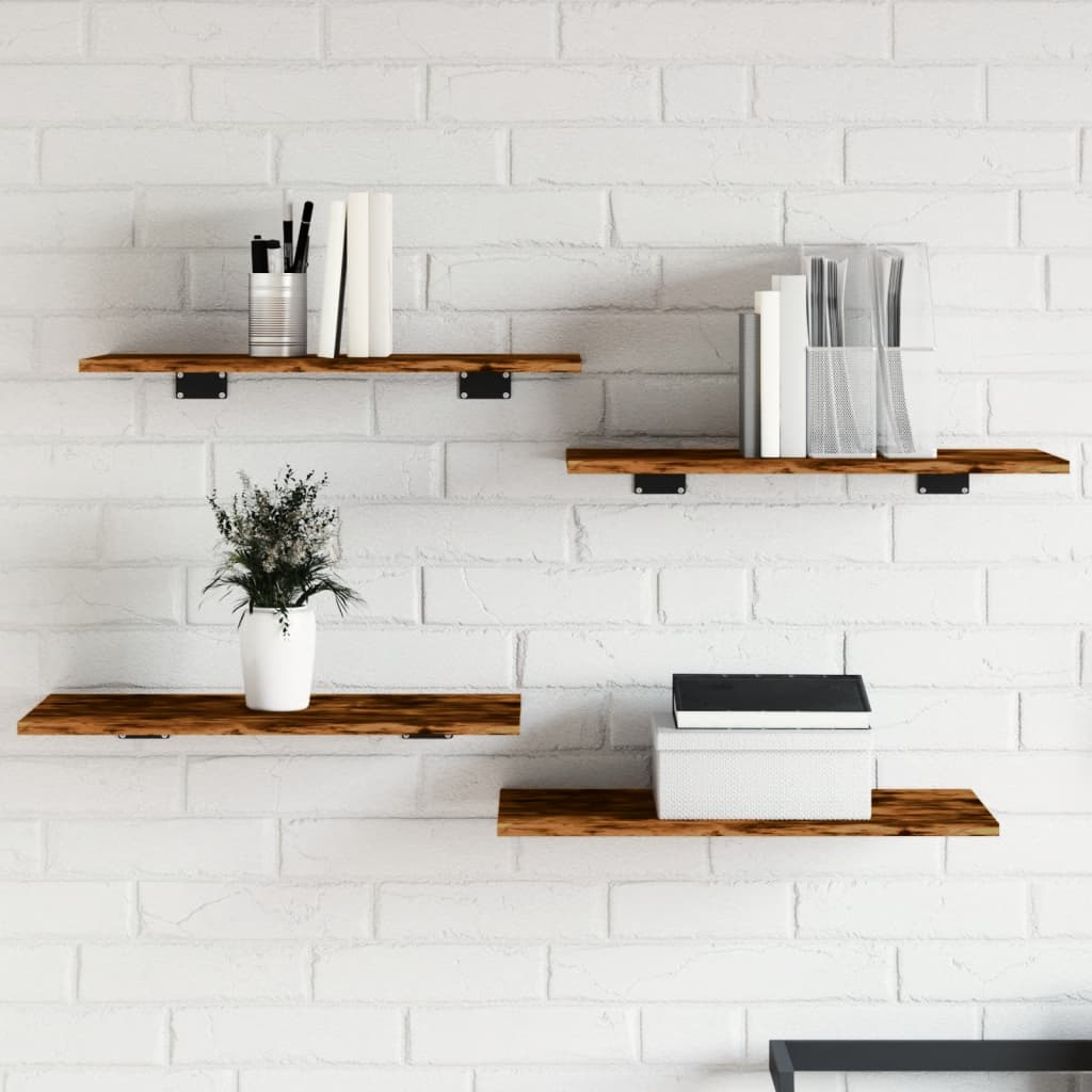 Bücherregal-Bretter 4 Stk. Weiß 40x10x1,5 cm Holzwerkstoff