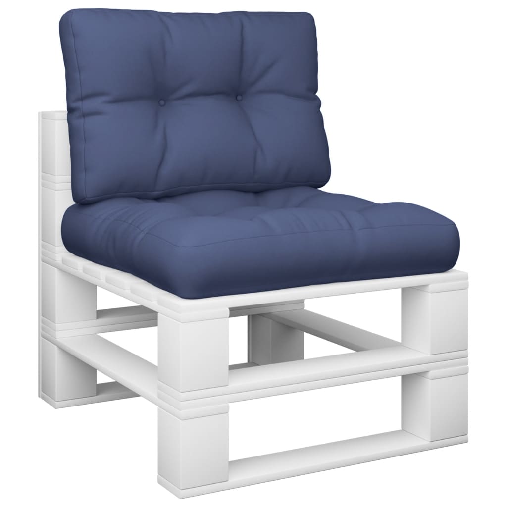 Palettenkissen 2 Stk. Marineblau Stoff