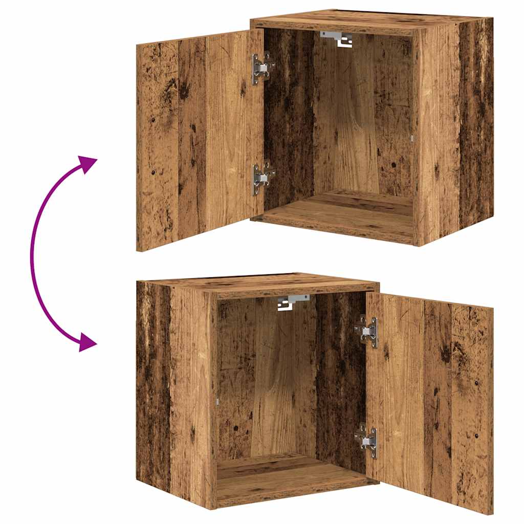 Garagenschränke 2 Stk. Schwarz Holzwerkstoff