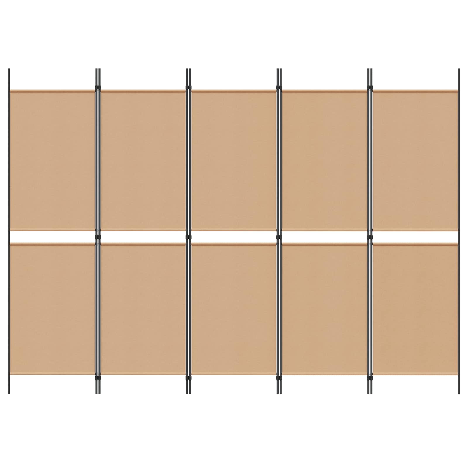 3-teiliger Raumteiler Beige 150 x 180 cm Stoff