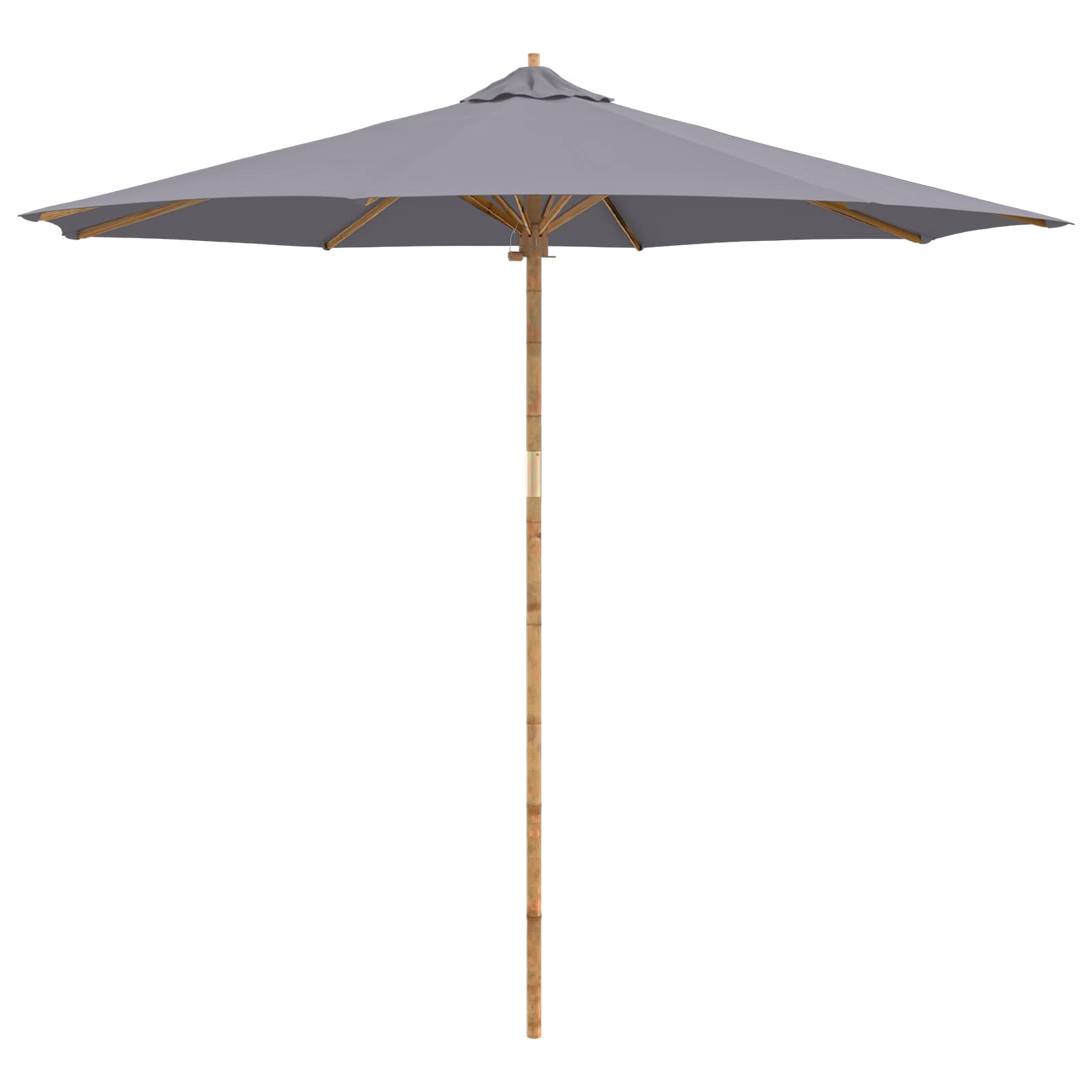 Garten-Sonnenschirm Cremeweiß Ø 150 x 210 cm Bambus