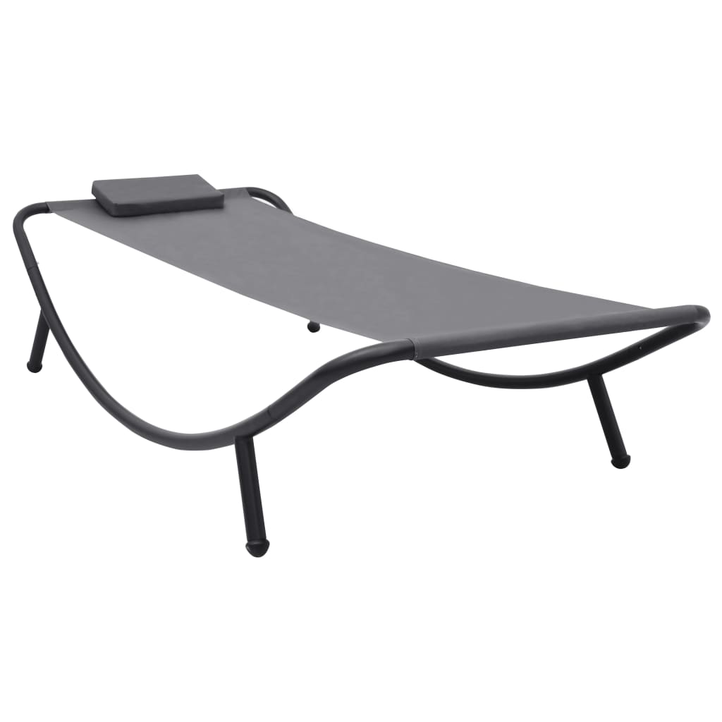 Gartenbett Creme 200x90 cm Stahl