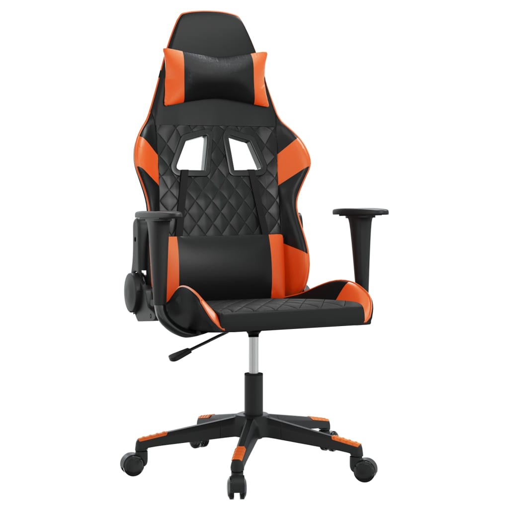 Gaming-Stuhl mit Massagefunktion Schwarz und Blau Kunstleder