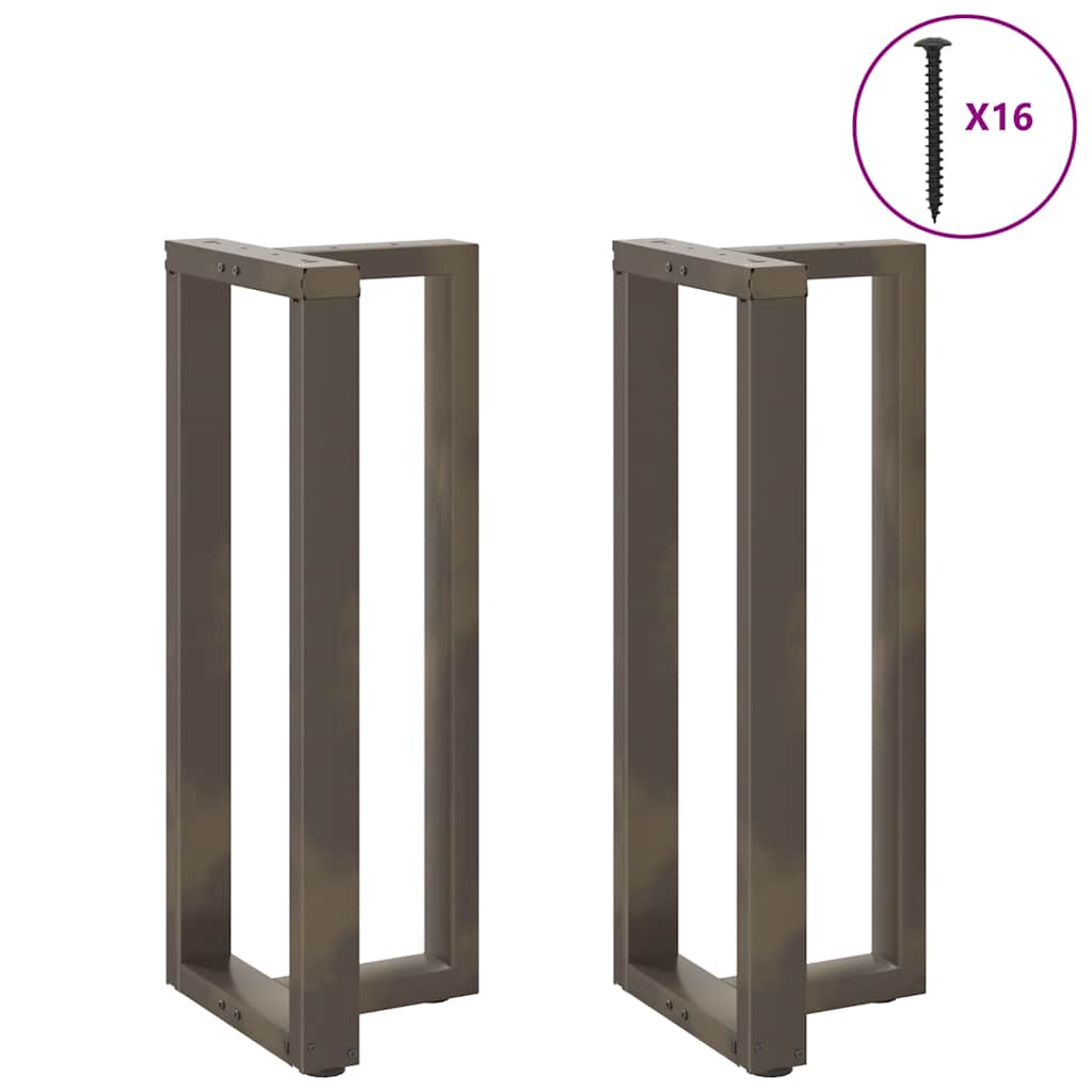 Couchtischbeine T-Form 2 Stk. Schwarz 30x25x(30-31) cm Stahl
