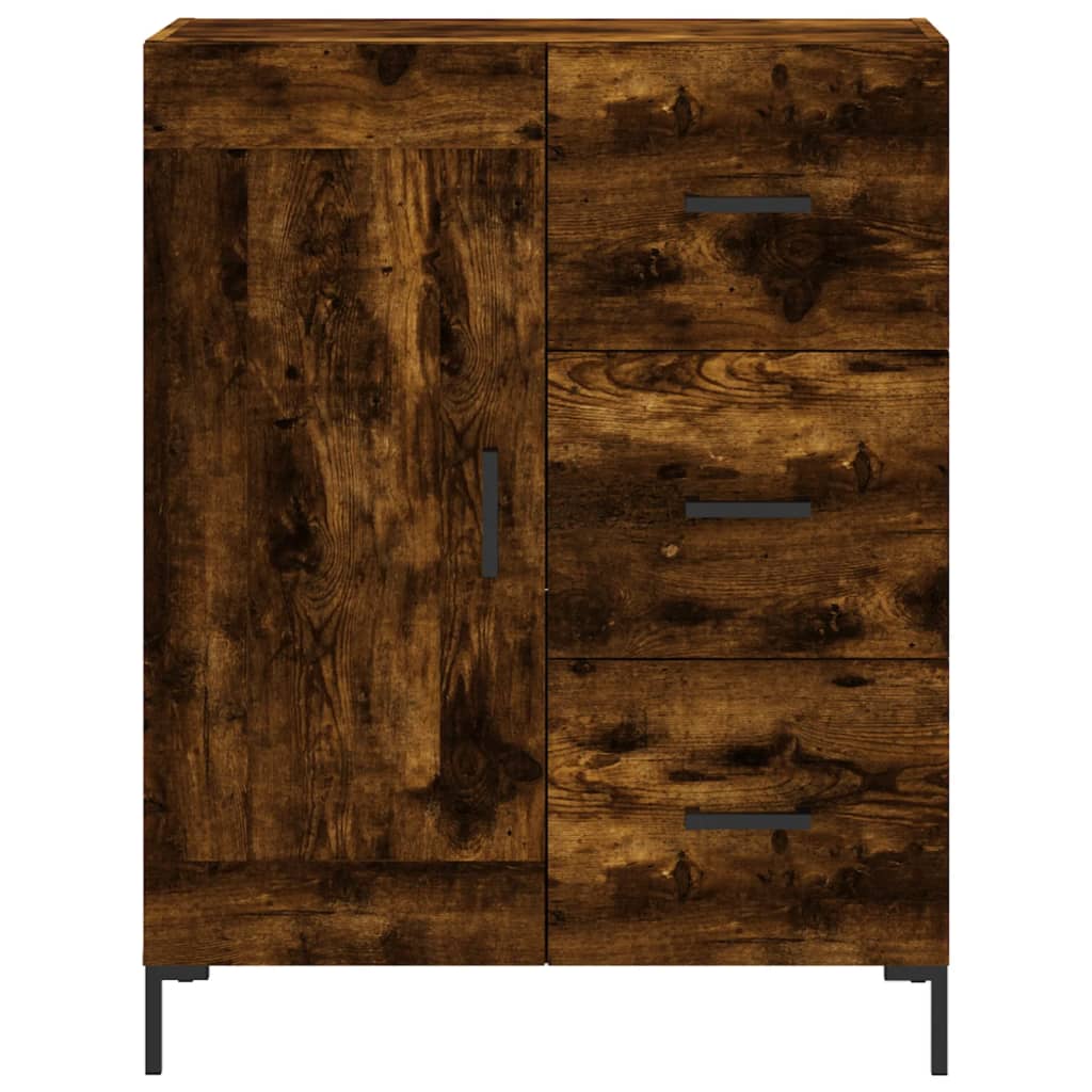 Highboard Betongrau 69,5x34x180 cm Holzwerkstoff