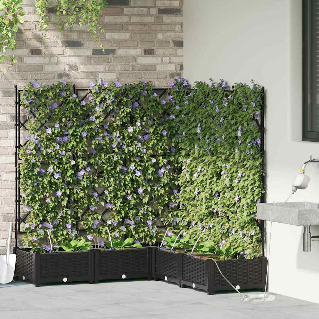 Garten-Pflanzgefäß 4 Stk. Braun 160 x 40 x 22 cm PP