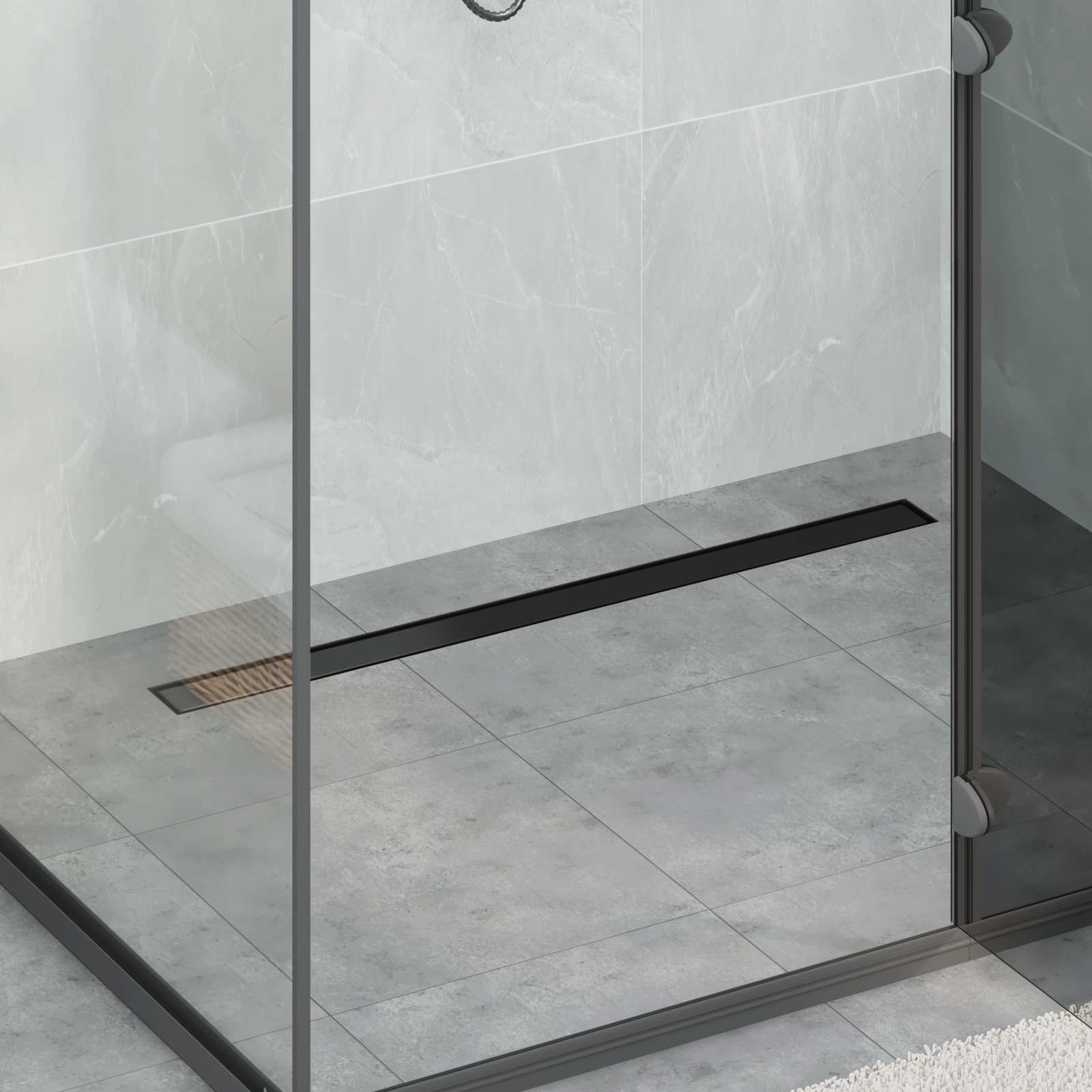2 in 1 Duschabfluss Silber 50 cm Edelstahl 304
