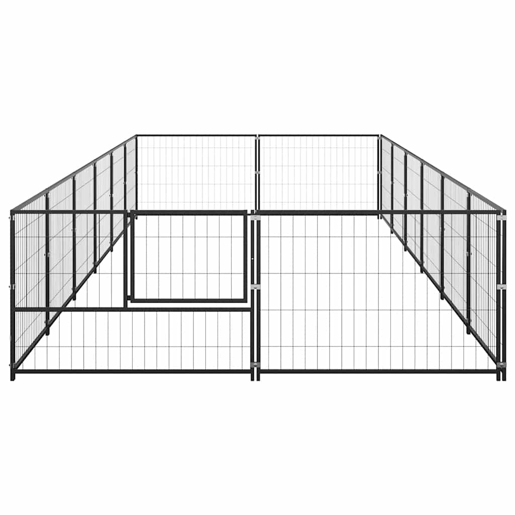 Hundezwinger Schwarz 4 m² Stahl