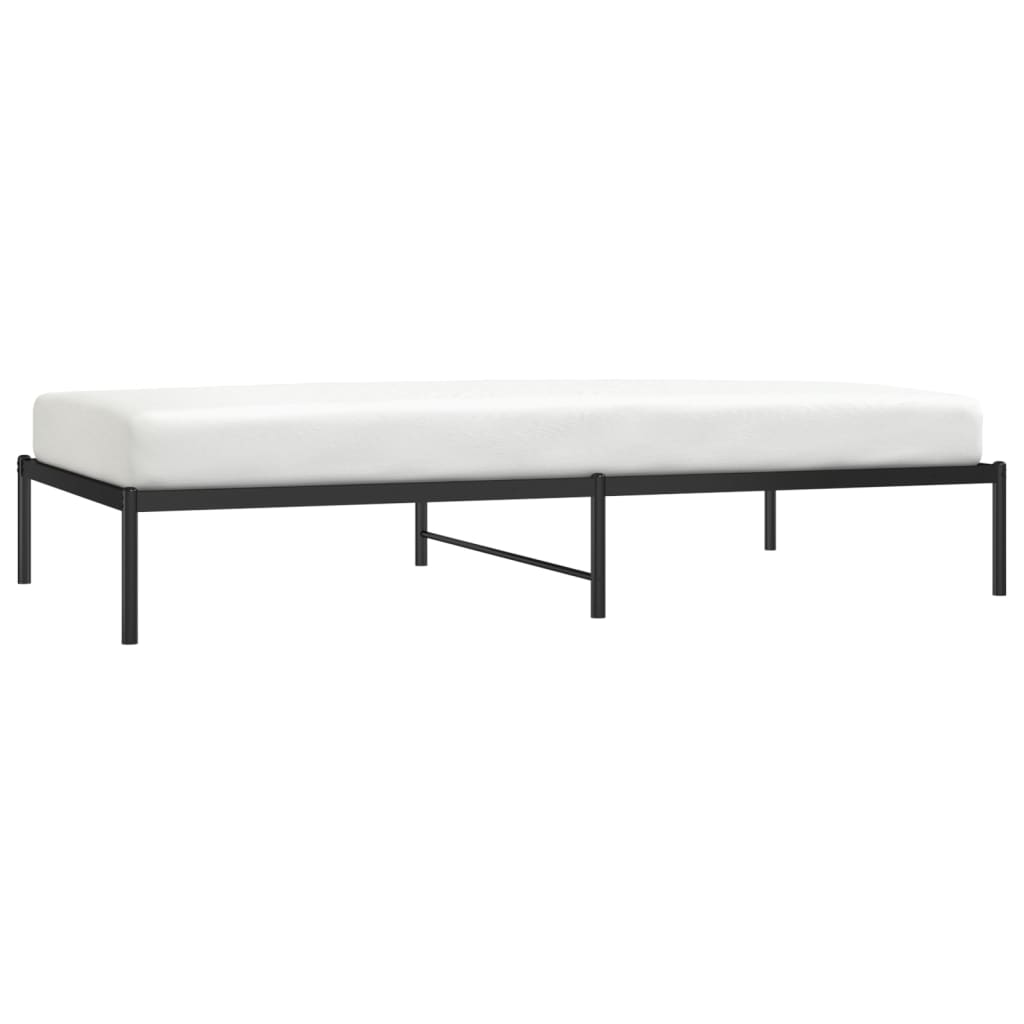 Bettgestell Metall Schwarz 75x190 cm