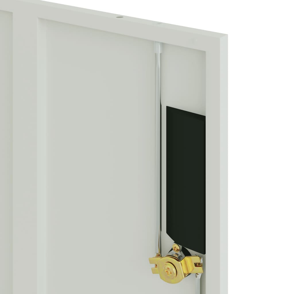 Aktenschrank mit 2 Türen Grau 90 cm Stahl