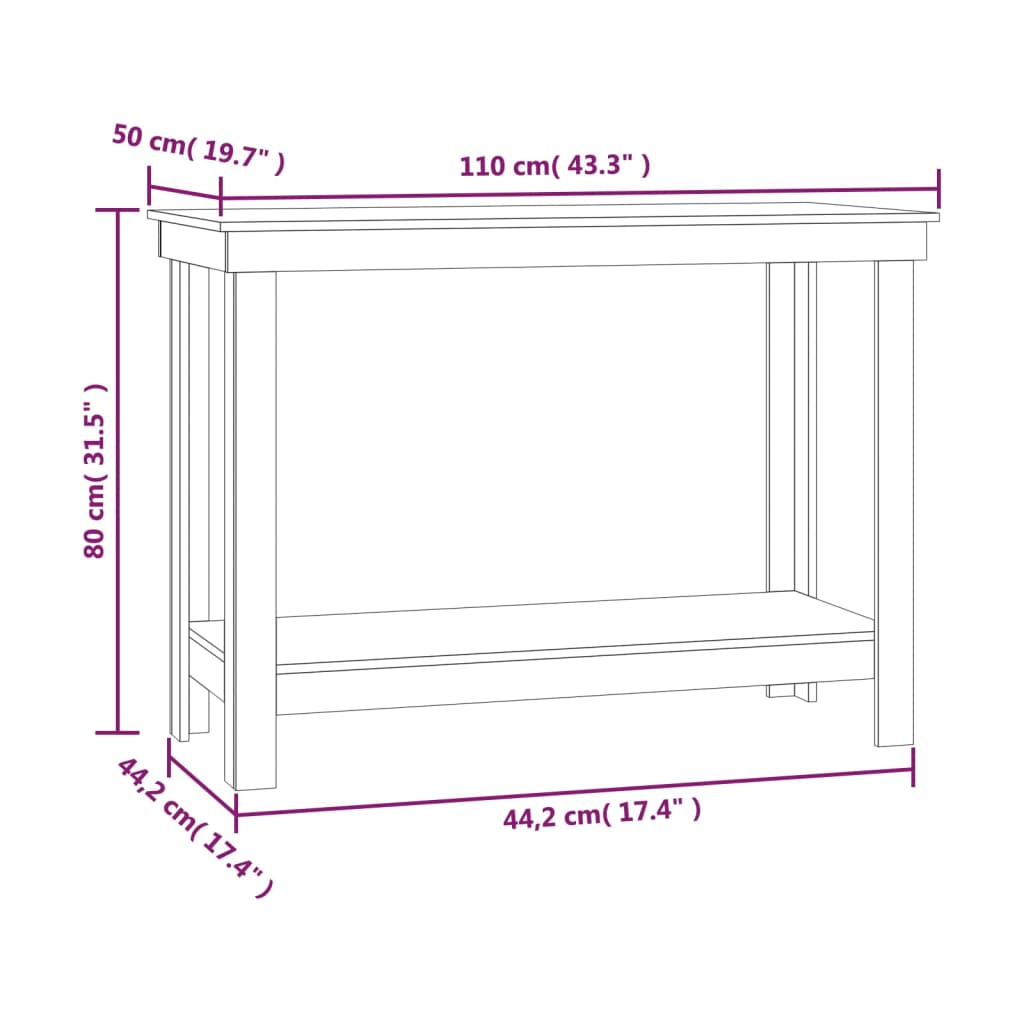 Werkbank 80x50x80 cm Massivholz Kiefer