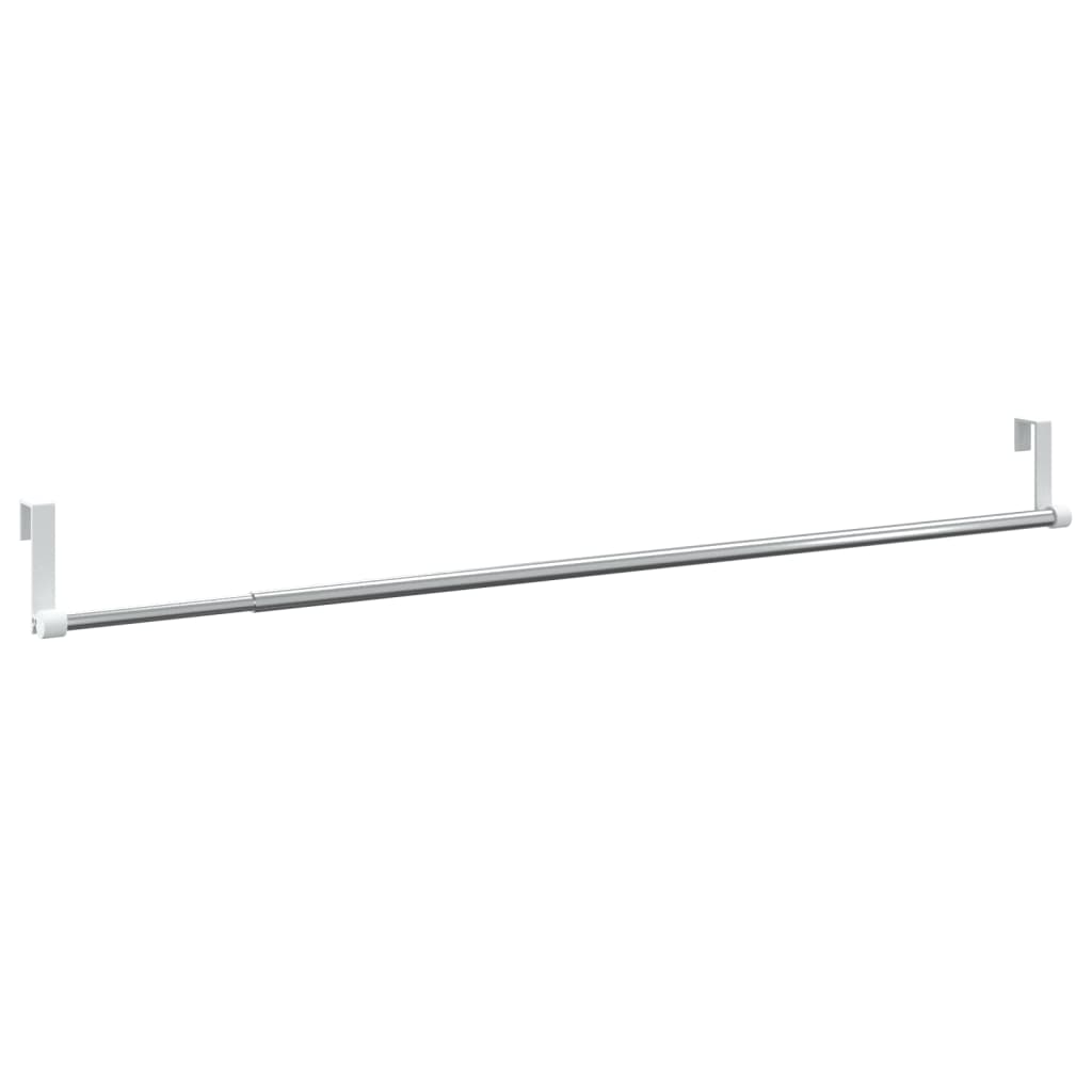 Gardinenstangen 2 Stk. Weiß und Silbern 40-60 cm Aluminium