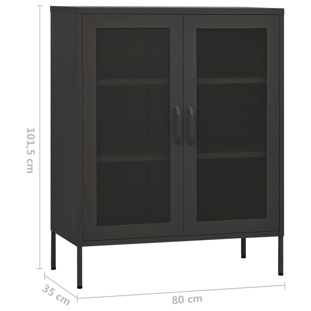 Lagerschrank Olivgrün 80x35x101,5 cm Stahl