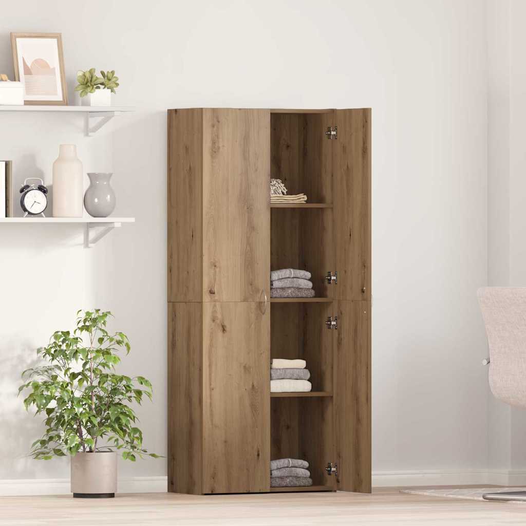 Aktenschrank Weiß 60x32x153 cm Holzwerkstoff