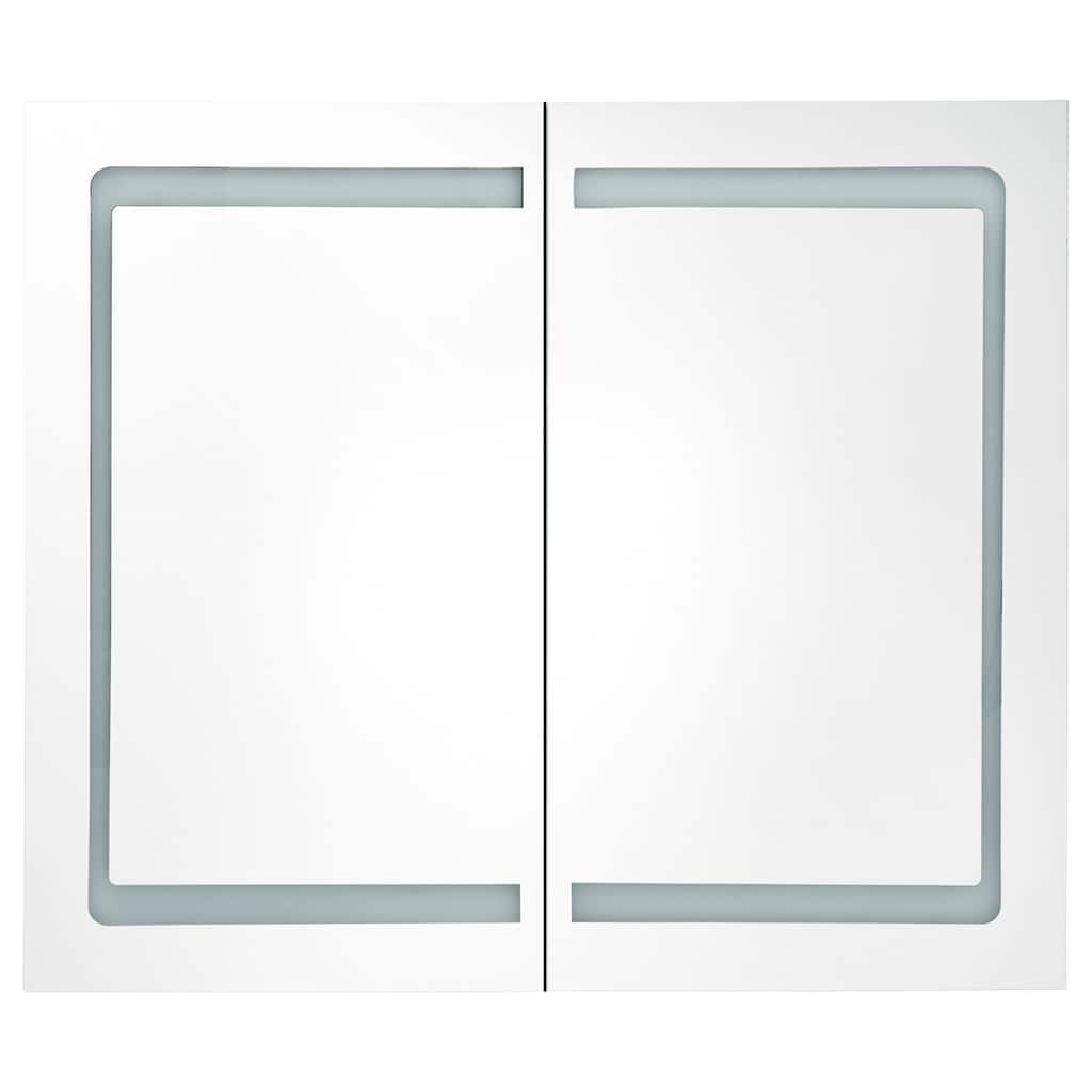 LED-Spiegelschrank fürs Bad Betongrau 80x12x68 cm