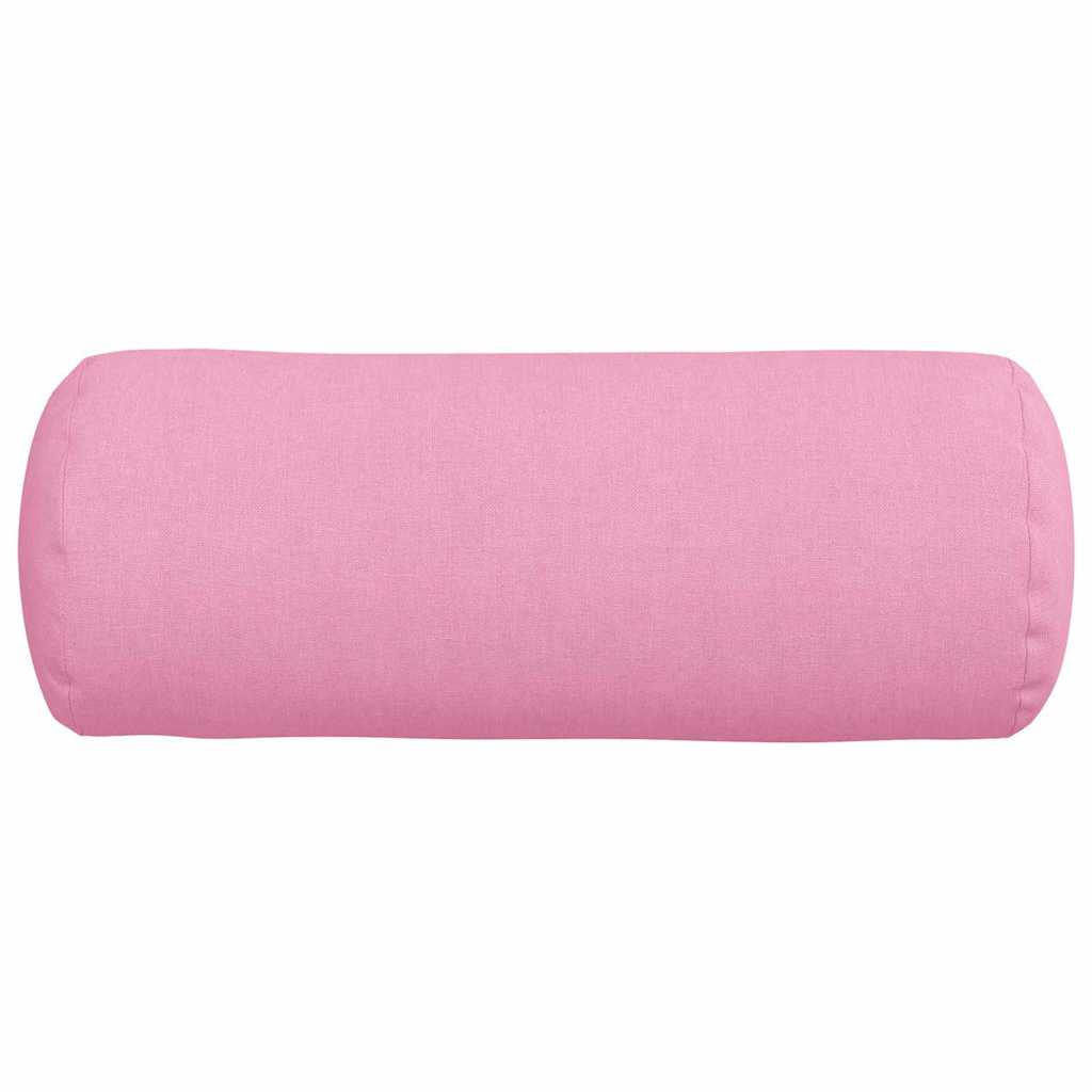 Bolsterkissen 2 Stück Hellgrau Ø 15 x 40 cm Stoff