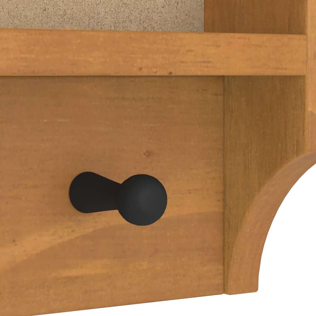 Wandgarderobe SANDNES 87x12x35 cm Massivholz Kiefer
