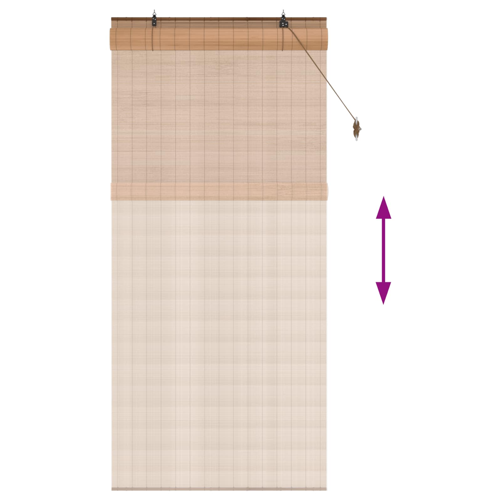 Bambusrollo Natur 80x160 cm