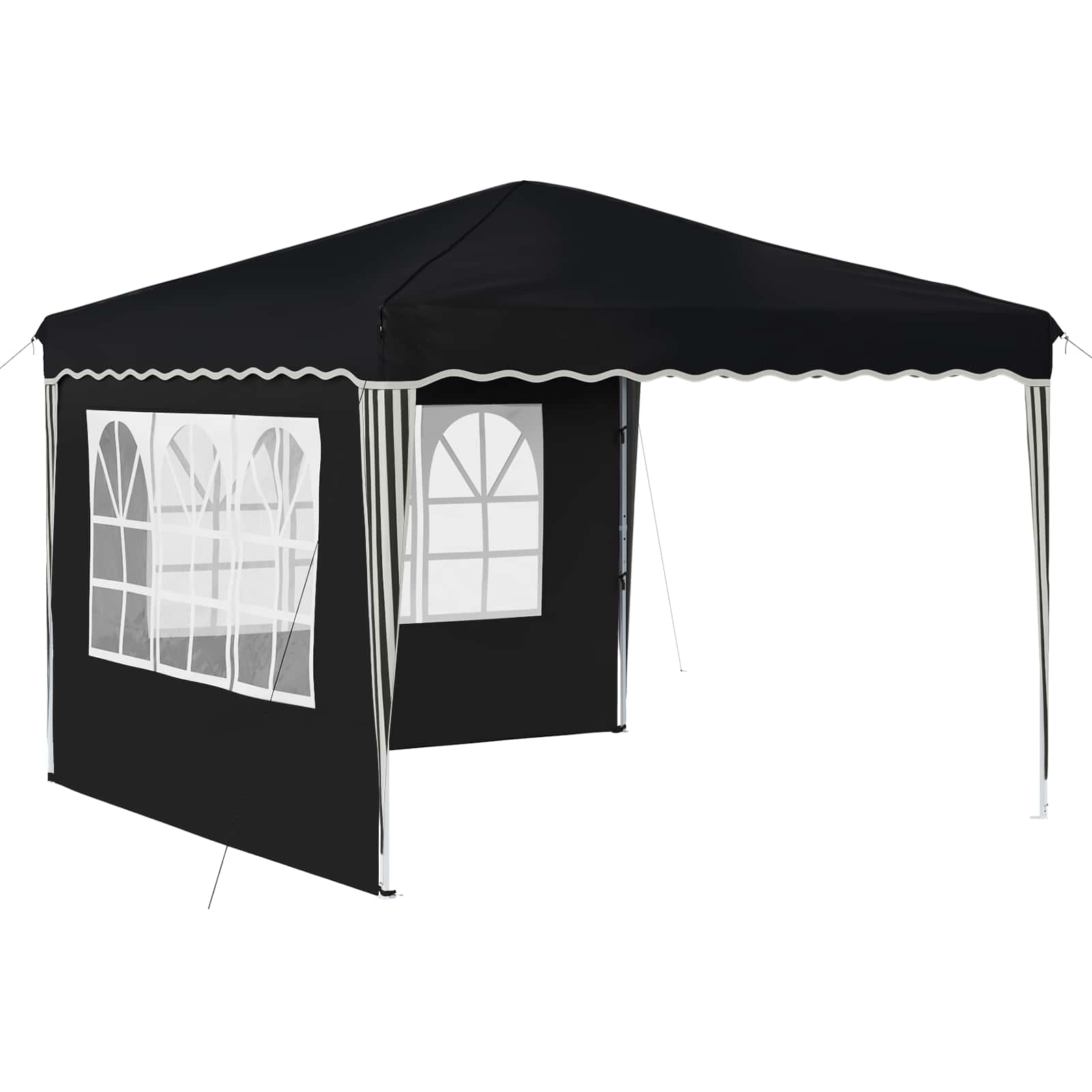 Pop-up Partyzelt 288 x 288 x 245 cm Creme Oxford-Stoff