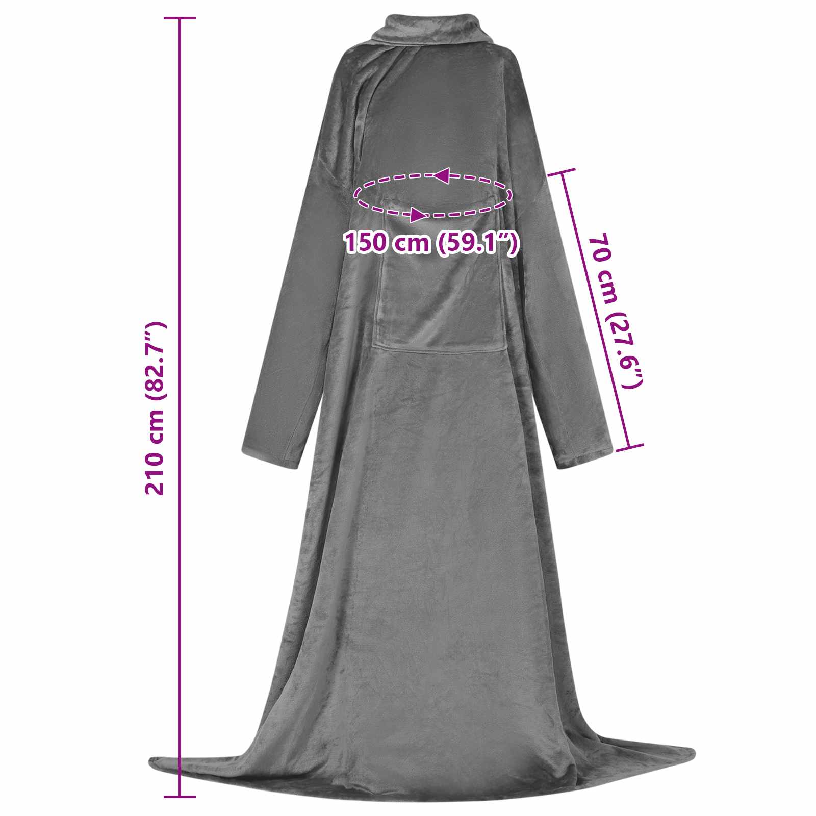 Decken-Hoodie Beige F Flanell