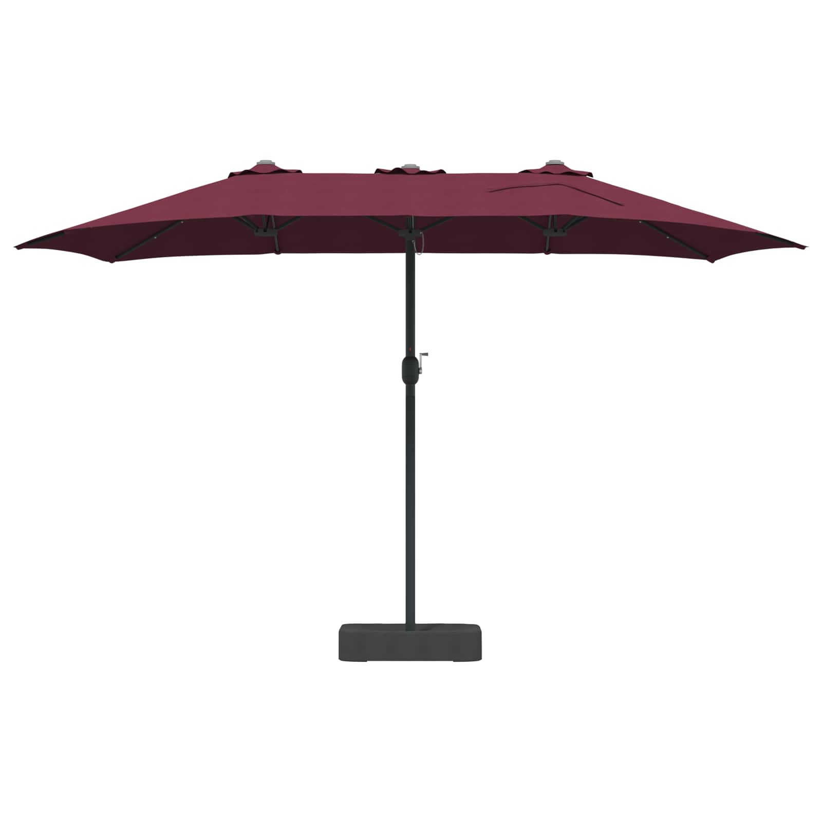 Garten-Sonnenschirm Sand und Anthrazit 385 x 209 x 244 cm