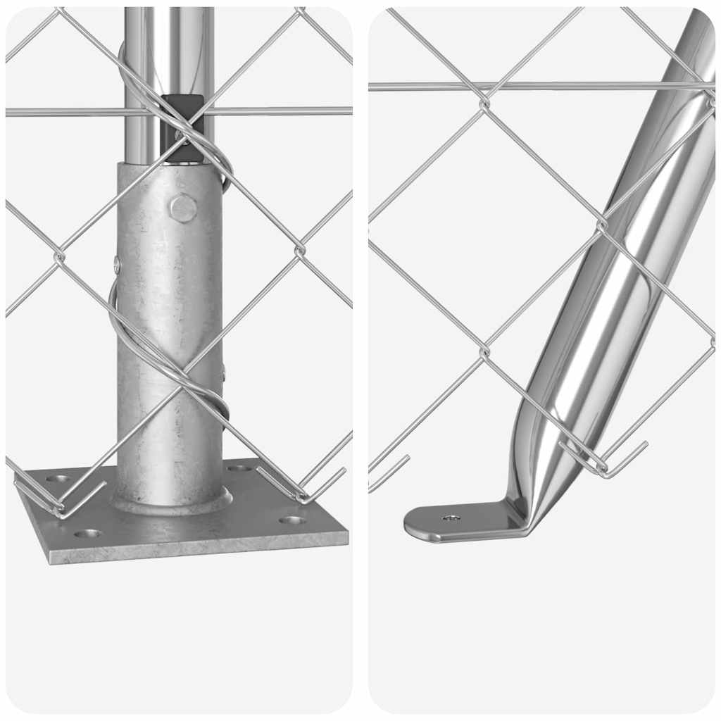 Outdoor Kettenglied-Zaun Erdfixierung 10 x 0,4 m Grün Netz