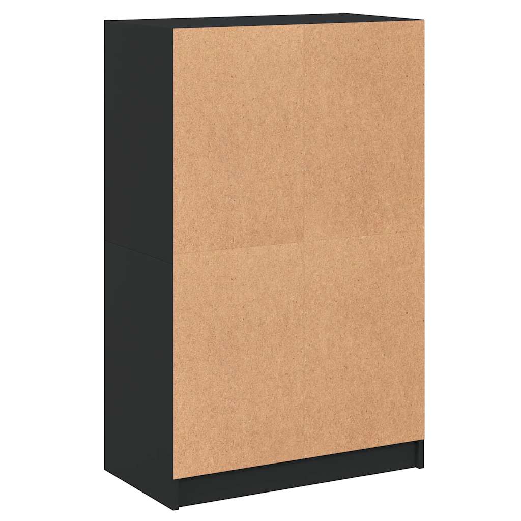 Bücherregal mit Türen Weiß 136x37x109 cm Holzwerkstoff