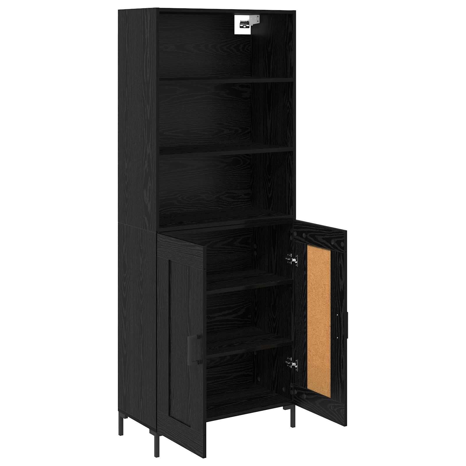 Highboard Hochglanz-Weiß 69,5x34x180 cm Holzwerkstoff