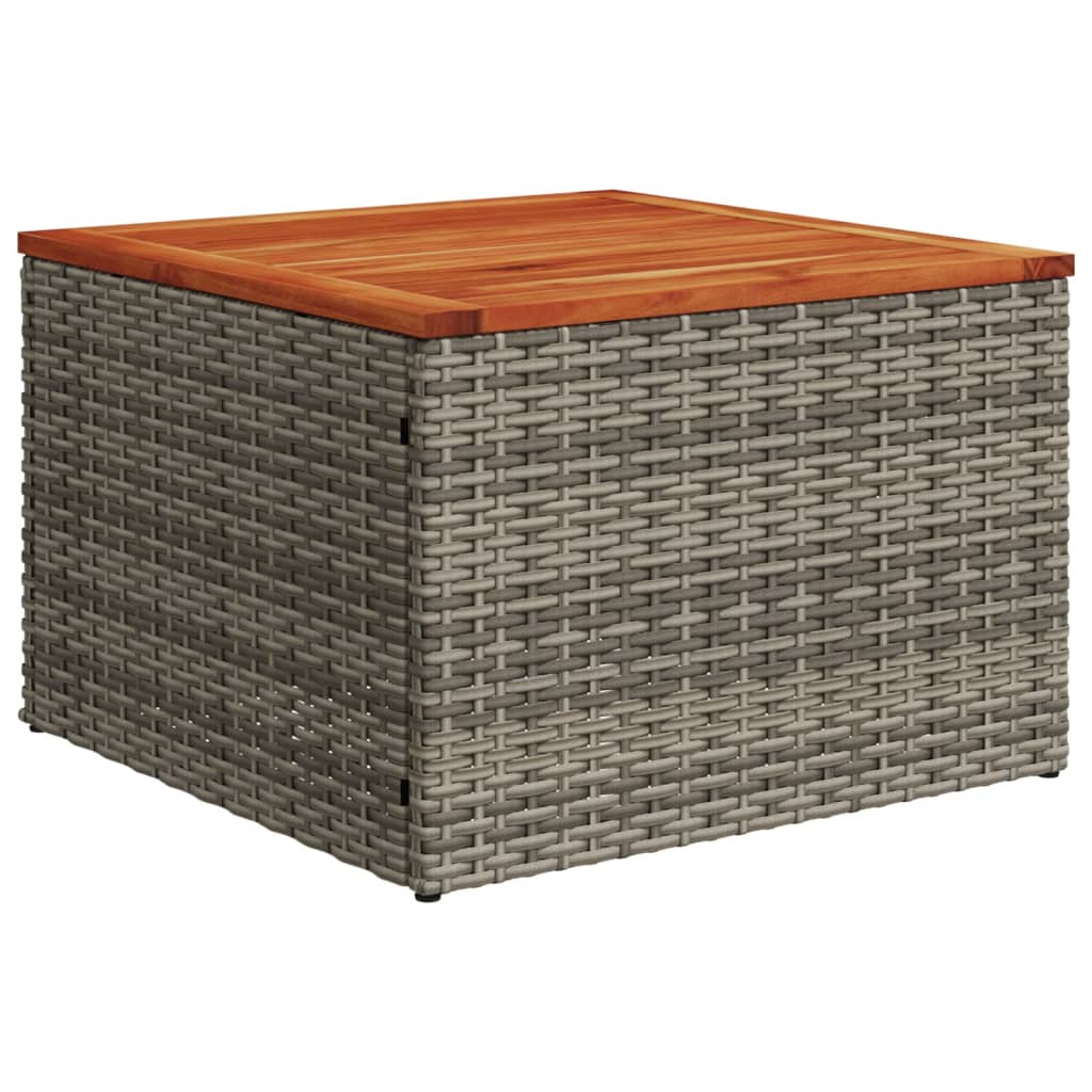 10-teiliges Gartensofa-Set mit Kissen, schwarzes Polyrattan