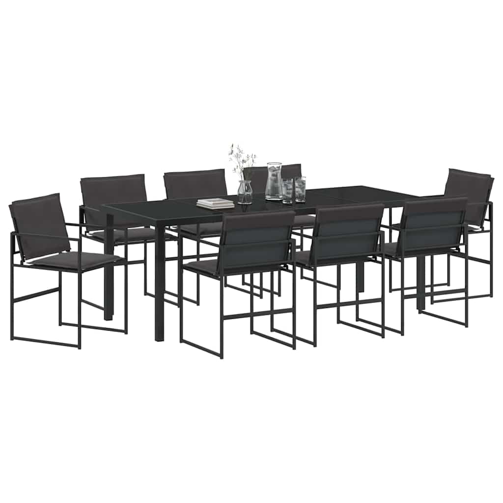 Garten Essgruppe 5 pcs Schwarz 140 x 70 x 73 cm